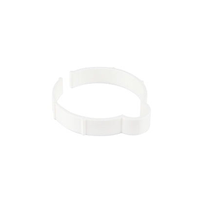 White Vinyl Roll Retaining Clips, Quick-Release Plastic Media Holders, No Tape, No Damage, Fits 3" Core, Secures Up to 5" Diameter Rolls