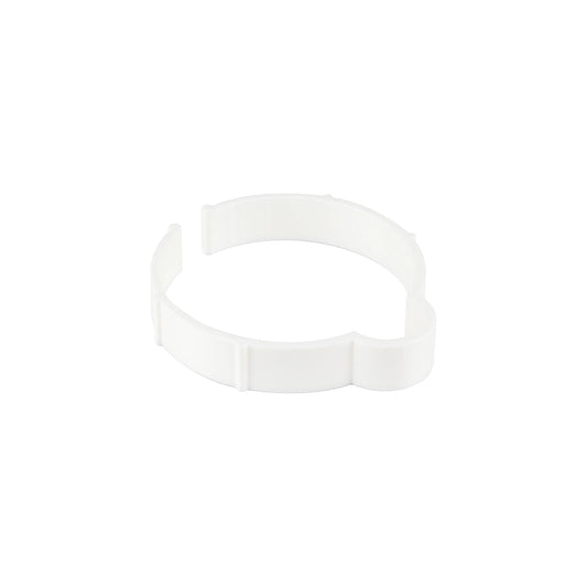 White Vinyl Roll Retaining Clips, Quick-Release Plastic Media Holders, No Tape, No Damage, Fits 3" Core, Secures Up to 5" Diameter Rolls
