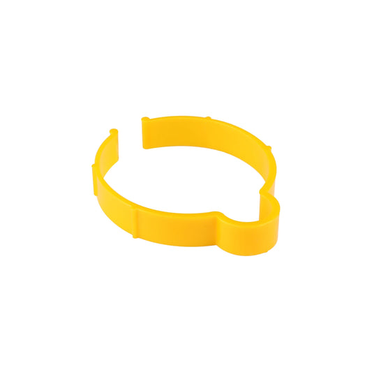 Yellow Vinyl Roll Retaining Clips, Quick-Release Plastic Media Holders, No Tape, No Damage, Fits 3" Core, Secures Up to 5" Diameter Rolls