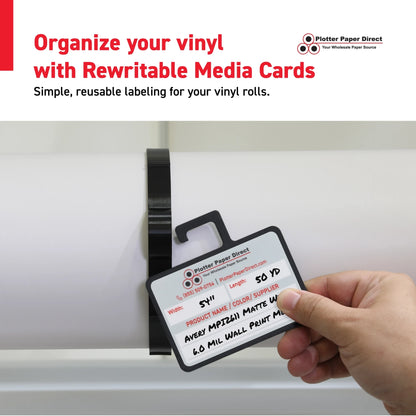 Yellow Vinyl Roll Retaining Clips, Quick-Release Plastic Media Holders, No Tape, No Damage, Fits 3" Core, Secures Up to 5" Diameter Rolls