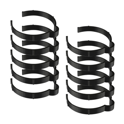 Black Vinyl Roll Retaining Clips, Quick-Release Plastic Media Holders, No Tape, No Damage, Fits 4" Core, Secures Up to 6" Diameter Rolls