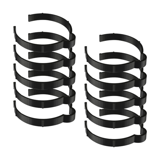 Black Vinyl Roll Retaining Clips, Quick-Release Plastic Media Holders, No Tape, No Damage, Fits 4" Core, Secures Up to 6" Diameter Rolls