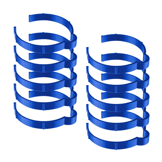 Blue Vinyl Roll Retaining Clips, Quick-Release Plastic Media Holders, No Tape, No Damage, Fits 4" Core, Secures Up to 6" Diameter Rolls