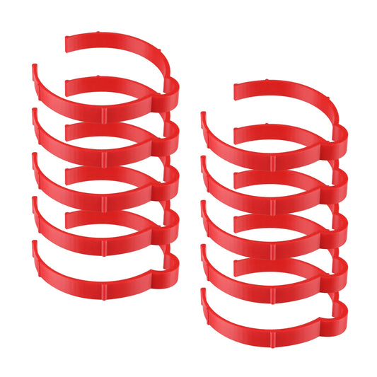 Red Vinyl Roll Retaining Clips, Quick-Release Plastic Media Holders, No Tape, No Damage, Fits 4" Core, Secures Up to 6" Diameter Rolls