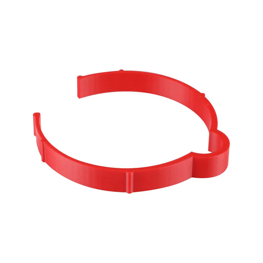 Red Vinyl Roll Retaining Clips, Quick-Release Plastic Media Holders, No Tape, No Damage, Fits 4" Core, Secures Up to 6" Diameter Rolls