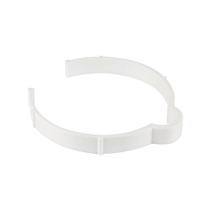 White Vinyl Roll Retaining Clips, Quick-Release Plastic Media Holders, No Tape, No Damage, Fits 4" Core, Secures Up to 6" Diameter Rolls