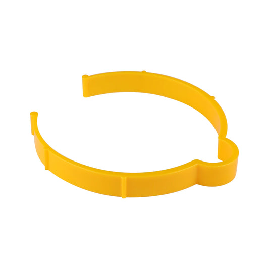 Yellow Vinyl Roll Retaining Clips, Quick-Release Plastic Media Holders, No Tape, No Damage, Fits 4" Core, Secures Up to 6" Diameter Rolls
