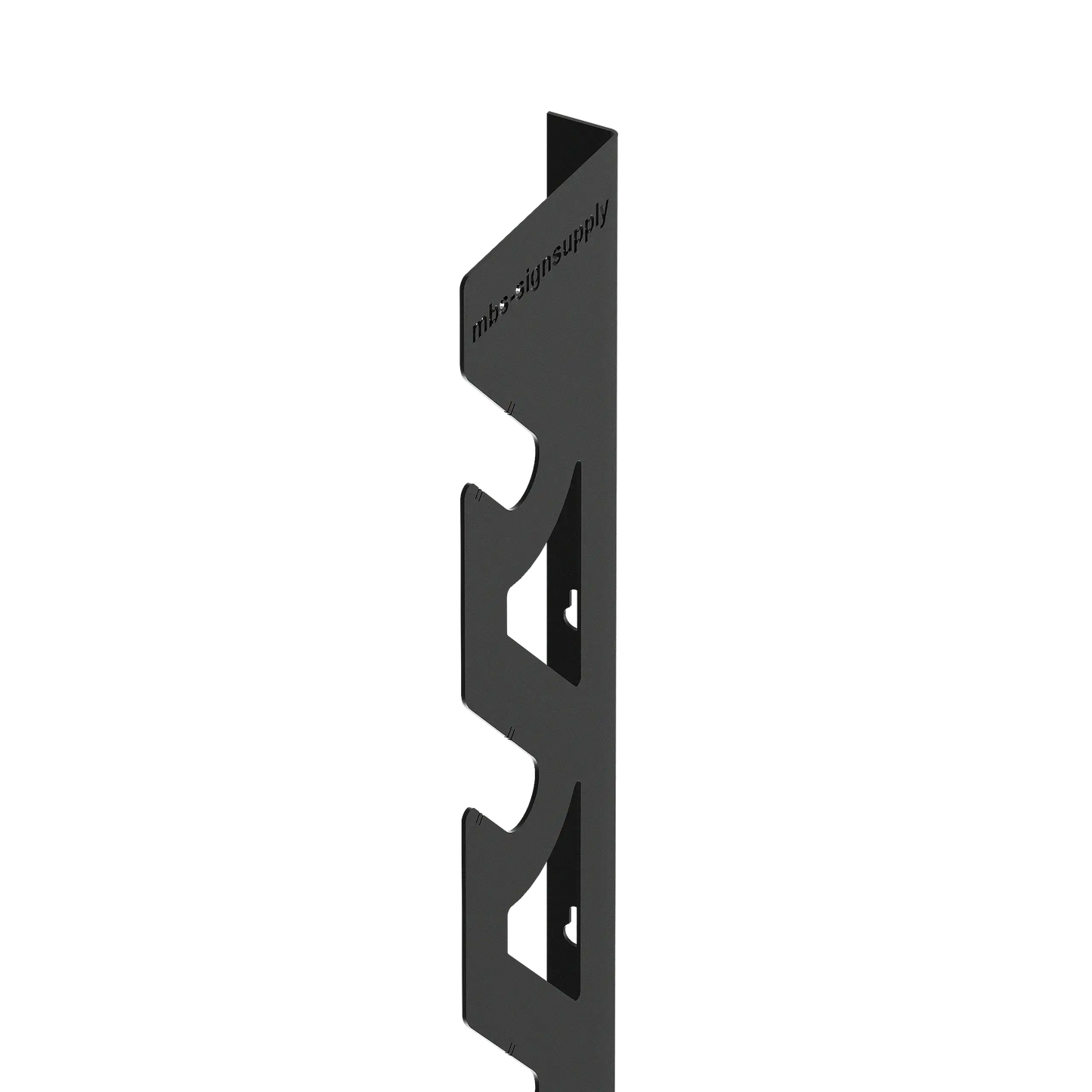 Black Aluminum Wall Mounted Vinyl Roll Storage Rack with White V-Bracket ABS Plastic Swivel Arm – Holds 5 Vinyl Rolls, Space-Saving Organizer for Studios & Print Shops