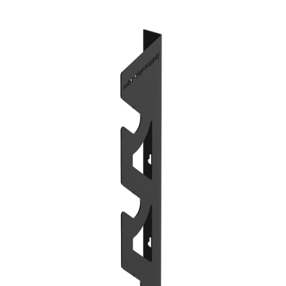 Black Aluminum Wall Mounted Vinyl Roll Storage Rack with White V-Bracket ABS Plastic Swivel Arm – Holds 5 Vinyl Rolls, Space-Saving Organizer for Studios & Print Shops