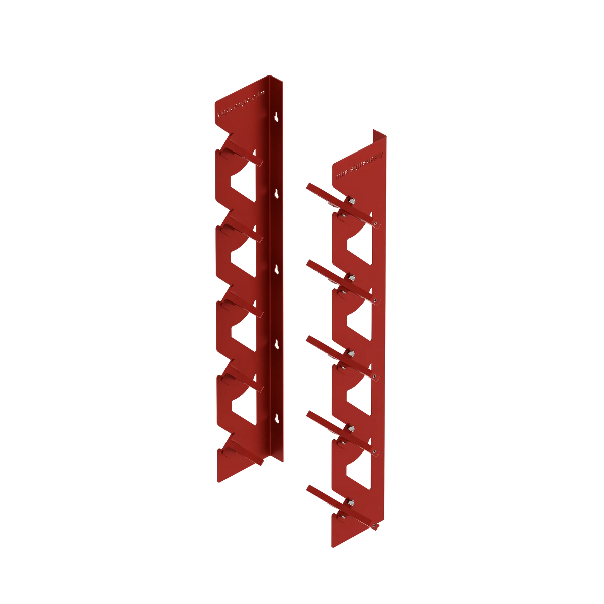 Dynalight Racks Red 2-Pack Wall Mounted Vinyl Roll Storage Racks – Red Aluminum with Red A ...