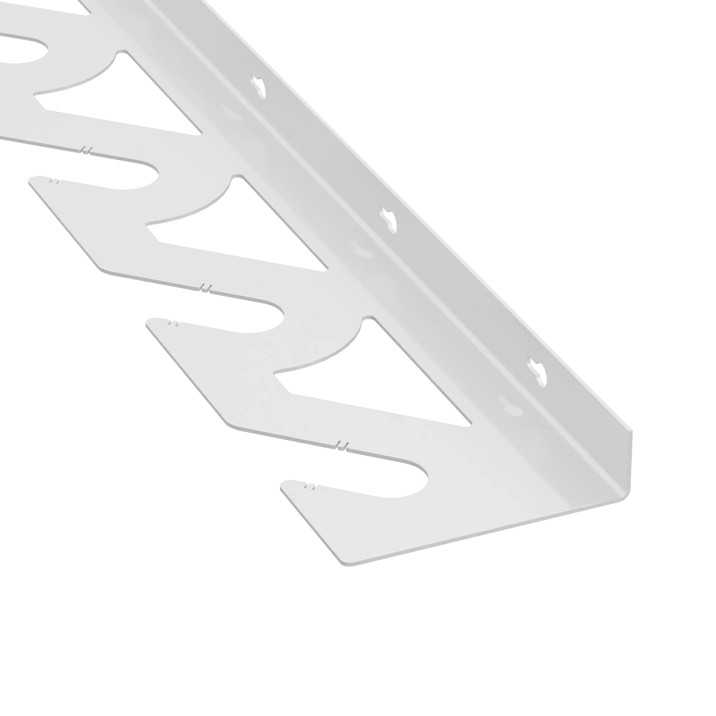 White Aluminum Wall Mounted Vinyl Roll Storage Rack with White V-Bracket ABS Plastic Swivel Arm – Holds 5 Vinyl Rolls, Space-Saving Organizer for Studios & Print Shops